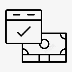 收款日历汽车信贷日历现金支付图标高清图片