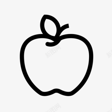苹果带叶苹果新鲜苹果图标图标
