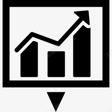 商业统计符号的图形仪表板图标图标