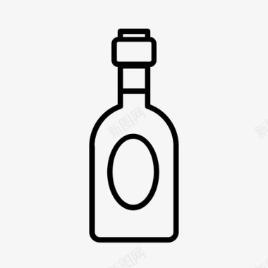 酒精瓶龙舌兰酒瓶子图标图标