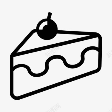 蛋糕甜点一半图标图标