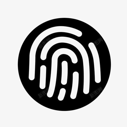 指纹dna身份图标svg_新图网 https://ixintu.com dna 小图标set2网页设计设备 指纹 触摸 触摸屏 身份