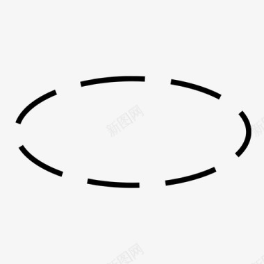 椭圆虚线圆虚线图标图标