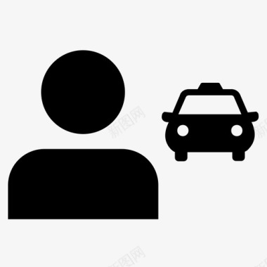 司机出租车汽车服务图标图标