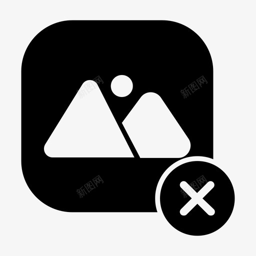 墙纸删除取消照片图标svg_新图网 https://ixintu.com 取消 墙纸删除 快照 照片