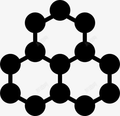 分子原子链图标svg_新图网 https://ixintu.com 分子 原子 研究 科学和自然 粒子 链