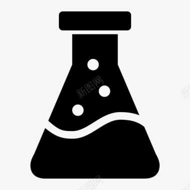 埃伦迈耶烧瓶化学科学图标图标