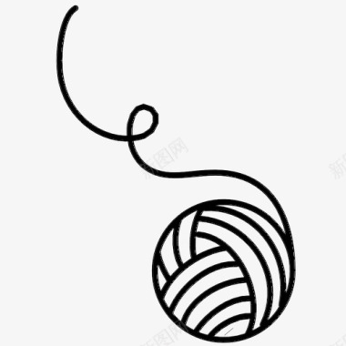 毛线球游戏线图标图标