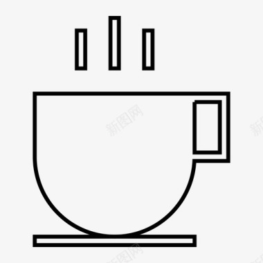 咖啡芳香咖啡杯图标图标