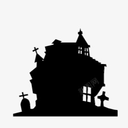 女巫之家女巫城堡万圣节恐怖图标高清图片