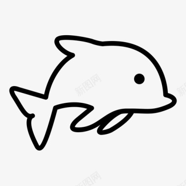 海豚动物生物图标图标