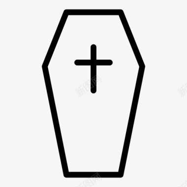 棺材葬礼死者图标图标
