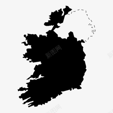 爱尔兰共和国国家岛屿图标图标