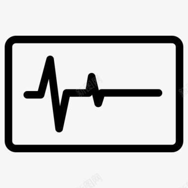 心脏监护仪平板电脑心跳图标图标