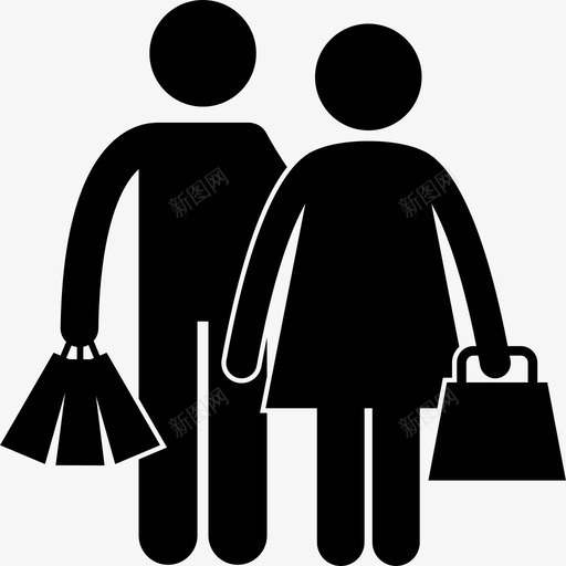 夫妻购物很多购物图标svg_新图网 https://ixintu.com 人 夫妻购物 很多 购物 超市