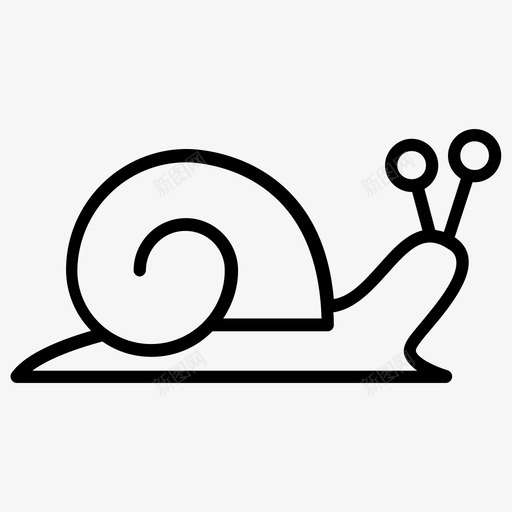 蜗牛动物农场图标svg_新图网 https://ixintu.com 农场 动物 美味的连接器 花园 蜗牛