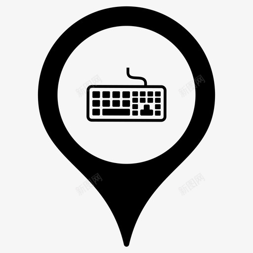 键盘电脑配件地图标记svg_新图网 https://ixintu.com 别针 地图指针 地图标记 电脑配件 键盘