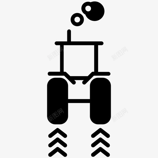 拖拉机农场田地图标svg_新图网 https://ixintu.com 农场 恶心的农场铭文 拖拉机 田地 车辆 轨道