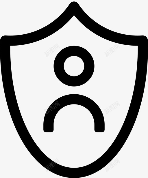 用户安全登录保护图标svg_新图网 https://ixintu.com 保护 屏蔽 数字技术 用户安全 登录