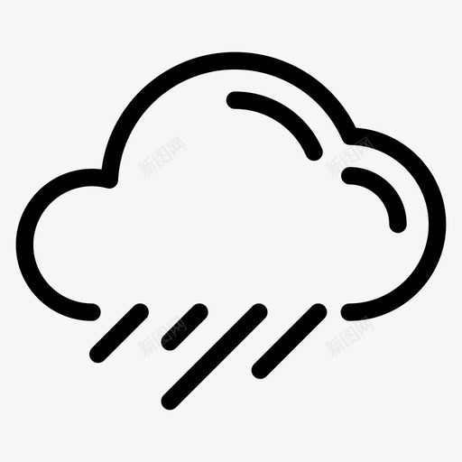 雨云气候天气图标svg_新图网 https://ixintu.com 冬天 天气 天气图标 气候 雨云