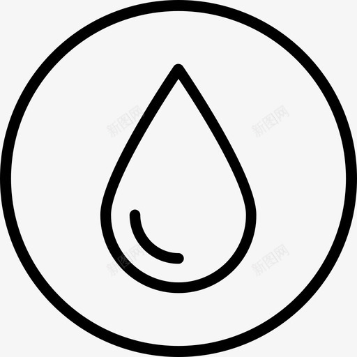 液滴液体水图标svg_新图网 https://ixintu.com 水 液体 液滴 通用圆形包装