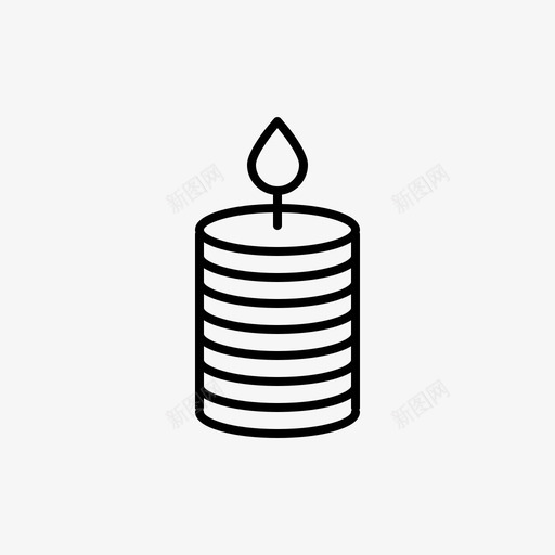 烛光燃烧的蜡烛庆祝图标svg_新图网 https://ixintu.com 圣诞图标 圣诞节 庆祝 烛光 燃烧的蜡烛