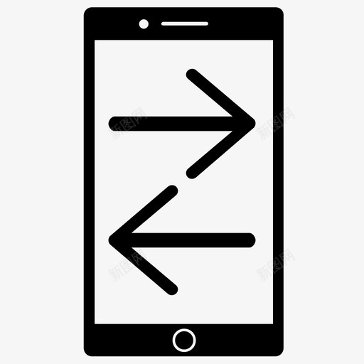 智能手机传输数据移动图标svg_新图网 https://ixintu.com 交易 传输数据 数据 智能手机传输 移动