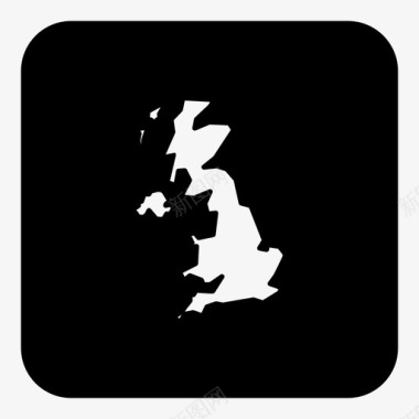 英国地图世界地图广场图标图标