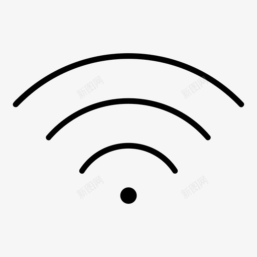无线连接互联网图标svg_新图网 https://ixintu.com wifi 互联网 信号 无线 网络 连接