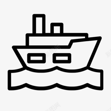 邮轮游轮海轮图标图标
