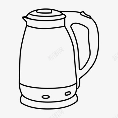 电水壶茶茶壶图标图标