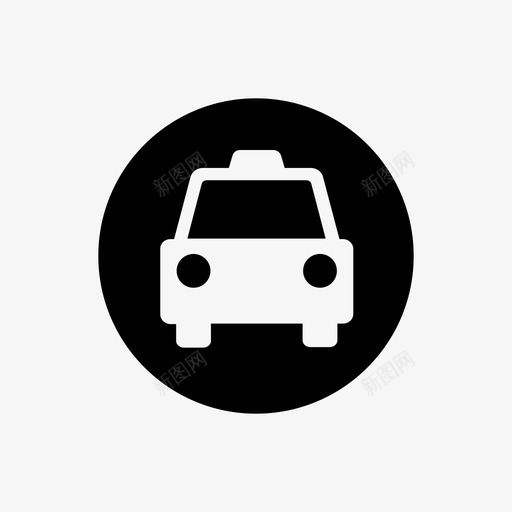 出租车汽车会议图标svg_新图网 https://ixintu.com 会议 出租车 出租车优步车 汽车 点