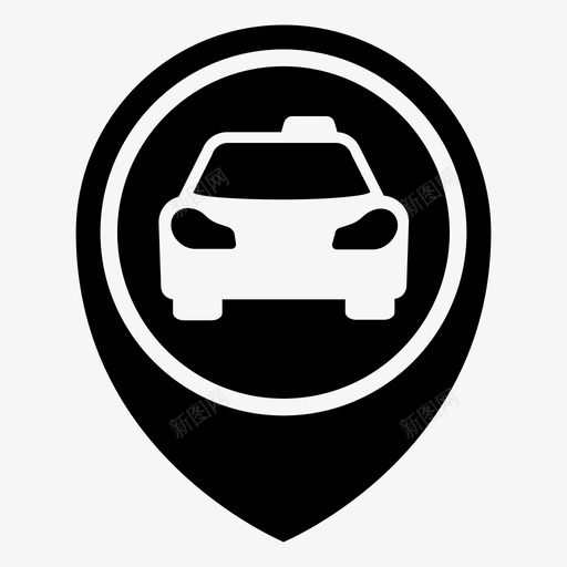 出租车点出租车汽车图标svg_新图网 https://ixintu.com 会议 出租车 出租车优步车 出租车点 汽车