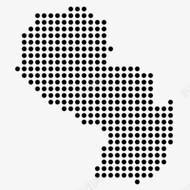 巴拉圭国家位置图标图标