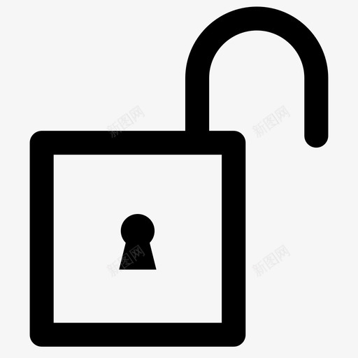 开锁钥匙孔挂锁图标svg_新图网 https://ixintu.com 保安 开锁 挂锁 钥匙孔