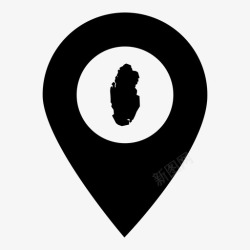 卡塔尔地图卡塔尔国家位置图标高清图片