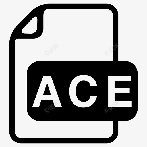 ace存档文件扩展名图标svg_新图网 https://ixintu.com ace 存档 文件扩展名 文件格式 文件类型