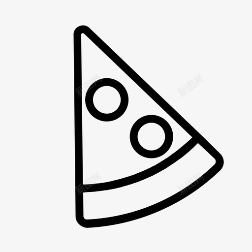 披萨吃食物图标svg_新图网 https://ixintu.com 吃 垃圾食品 意大利香肠 披萨 通用电线图标包 食物