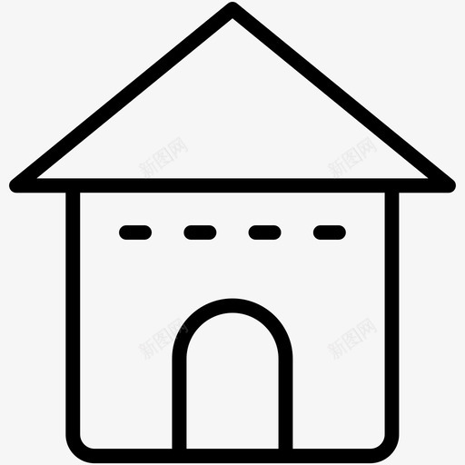 房子小屋家图标svg_新图网 https://ixintu.com 别墅 家 小屋 房地产泡沫图标 房子