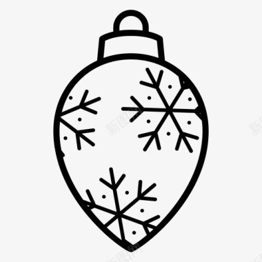 雪花饰品圣诞节装饰图标图标