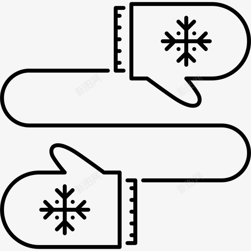 连指手套圣诞节假日图标svg_新图网 https://ixintu.com 假日 冬天 圣诞节 圣诞节提纲2 新年 连指手套