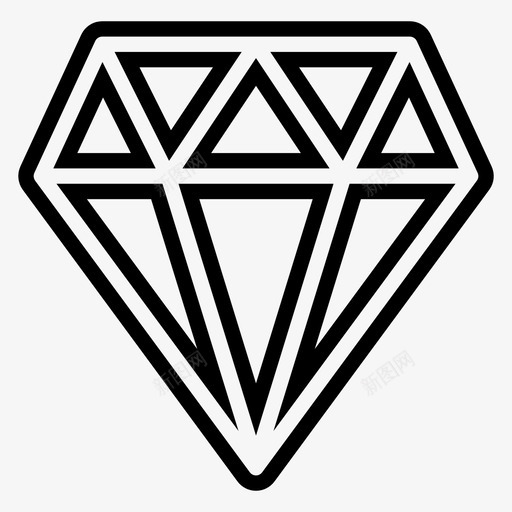 钻石订婚珠宝图标svg_新图网 https://ixintu.com 婚礼 常用图标 珠宝 订婚 钻石