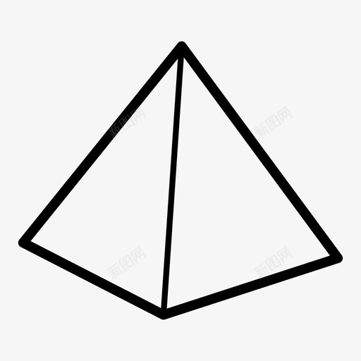金字塔埃及几何体图标svg_新图网 https://ixintu.com 三维形状 三角形 几何体 埃及 形状 金字塔