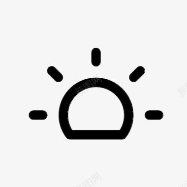 太阳日出日落图标图标