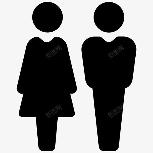 性别夫妻女性性别图标svg_新图网 https://ixintu.com 卫生间 商业营销第9卷 夫妻 女性性别 性别 男性和女性 男性性别