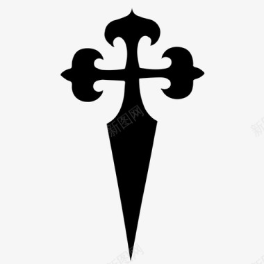 圣詹姆斯十字孔波斯特拉宗教图标图标