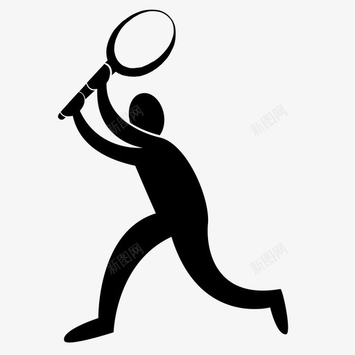 球拍反手羽毛球图标svg_新图网 https://ixintu.com 反手 比赛 球拍 球类运动 网球 羽毛球 运动
