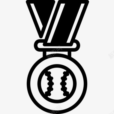 棒球奖章运动胜利图标图标