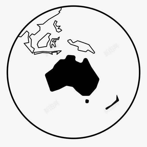 澳大利亚大陆陆地图标svg_新图网 https://ixintu.com 世界 大洋洲 大洲 大陆 悉尼 澳大利亚 陆地
