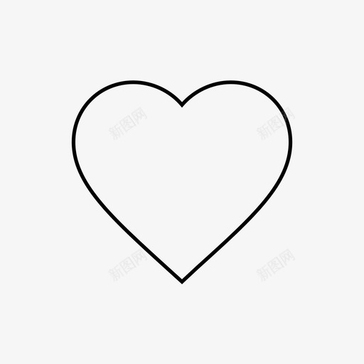 最爱心形喜欢图标svg_新图网 https://ixintu.com 喜欢 心形 最爱 爱 物质线